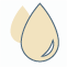 beige graphic icon of blood drop