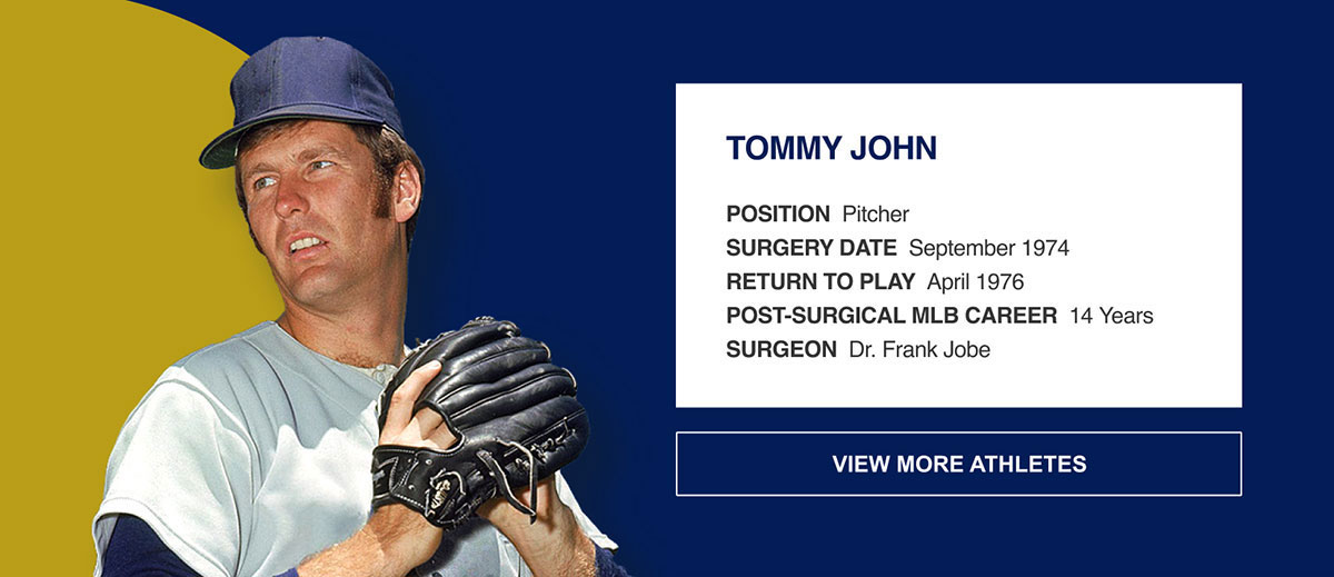 Tommy John statistics. Click to view more athletes