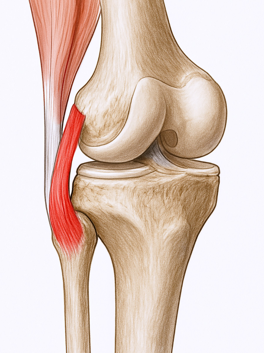 Diagram of a knee